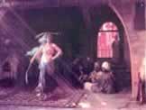 Cuadro de bailarina con sable de danza arabe